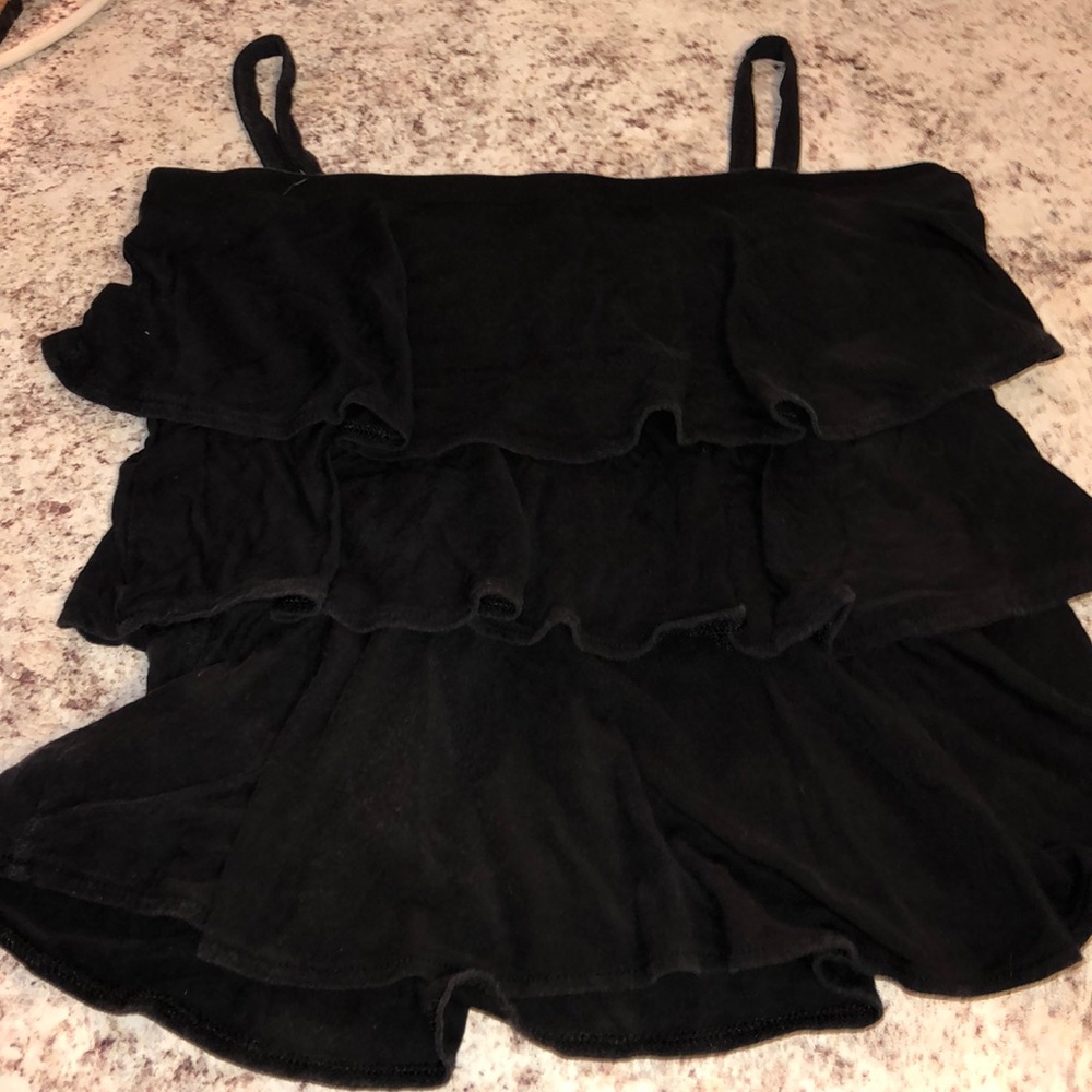 Gap Black Ruffle Spaghetti Strap Tank - Picture 4 of 4